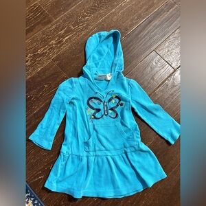Jumping Beans Turquoise Butterfly Hoodie Dress
